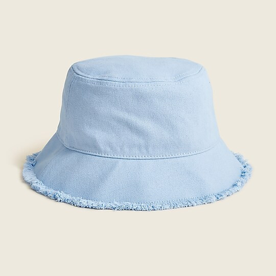 Canvas bucket hat with fringe | J. Crew US