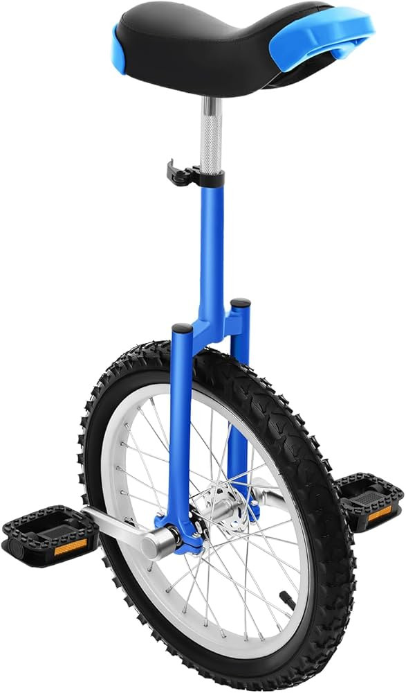 Outdoor Wheel Unicycle, 16Inch/24Inch One Wheel Bike Adjustable Seat Exercise Bicycle for 7-60 Ye... | Amazon (US)