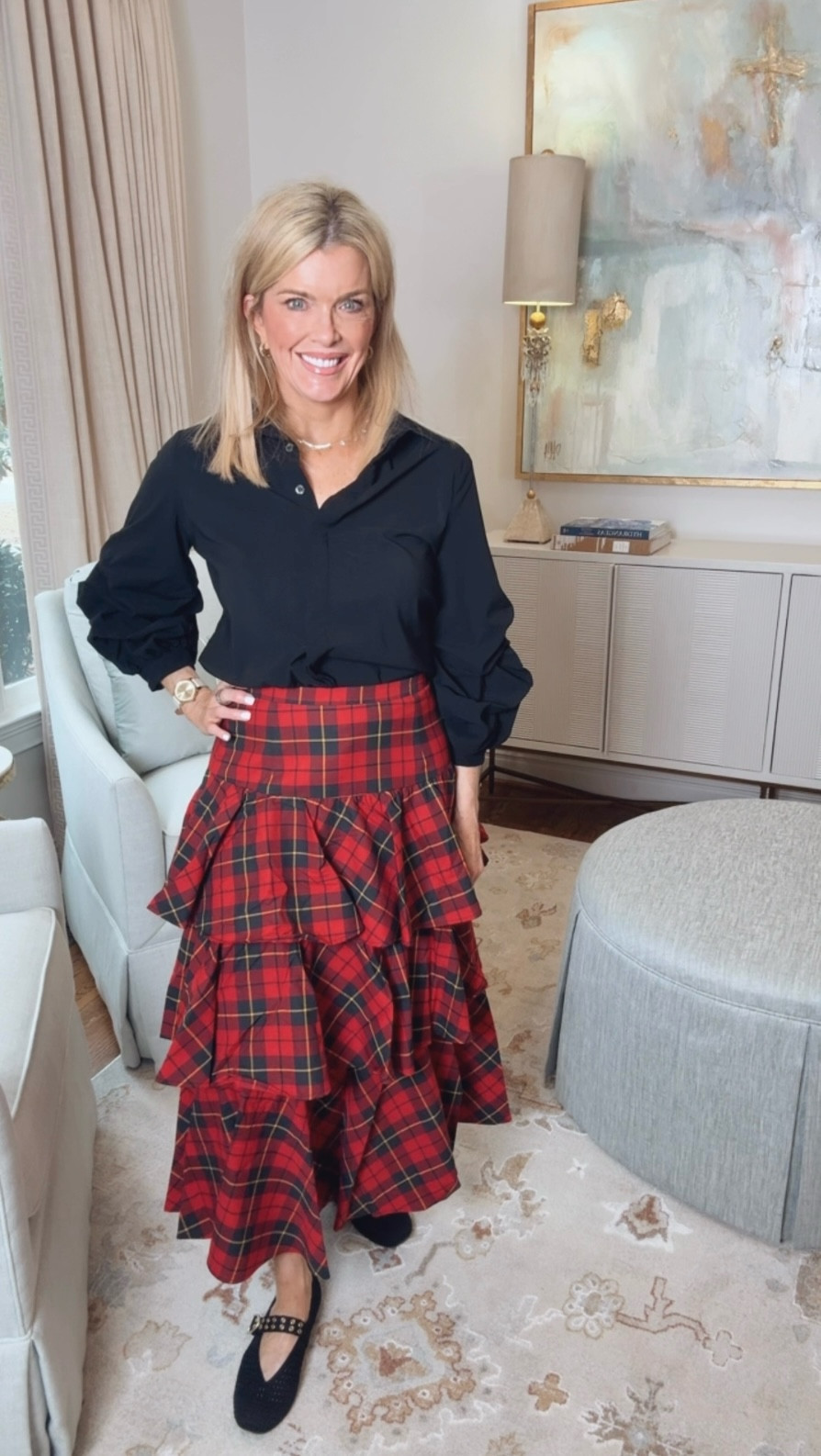 The perfect plaid skirt for the holidays. I’m obsessed! You can wear it so many ways. 😍

#LTKHoliday #LTKOver40 #LTKootd
