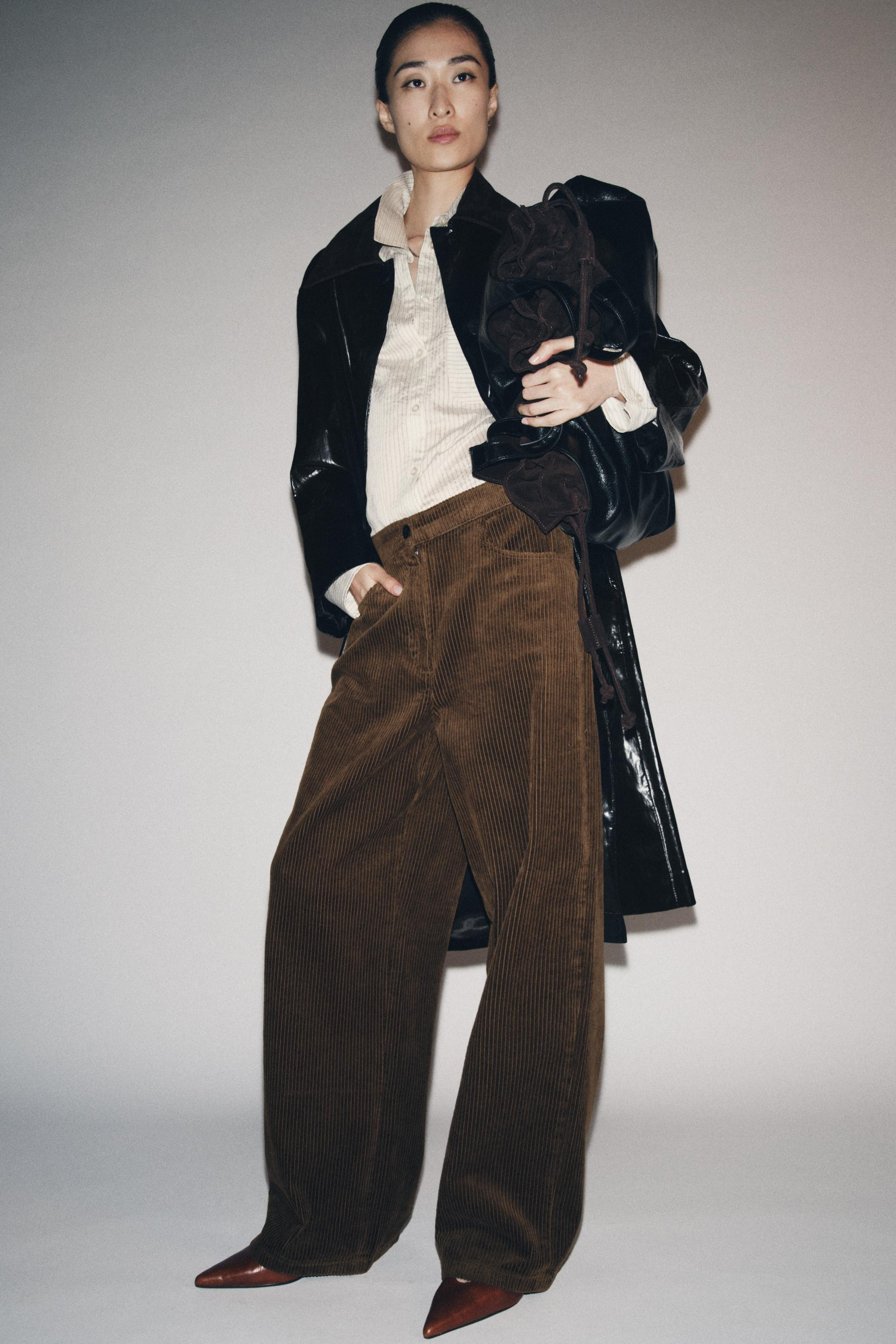 CONTRAST COLLAR SHINY TRENCH COAT ZW COLLECTION LIMITED EDITION | Zara US