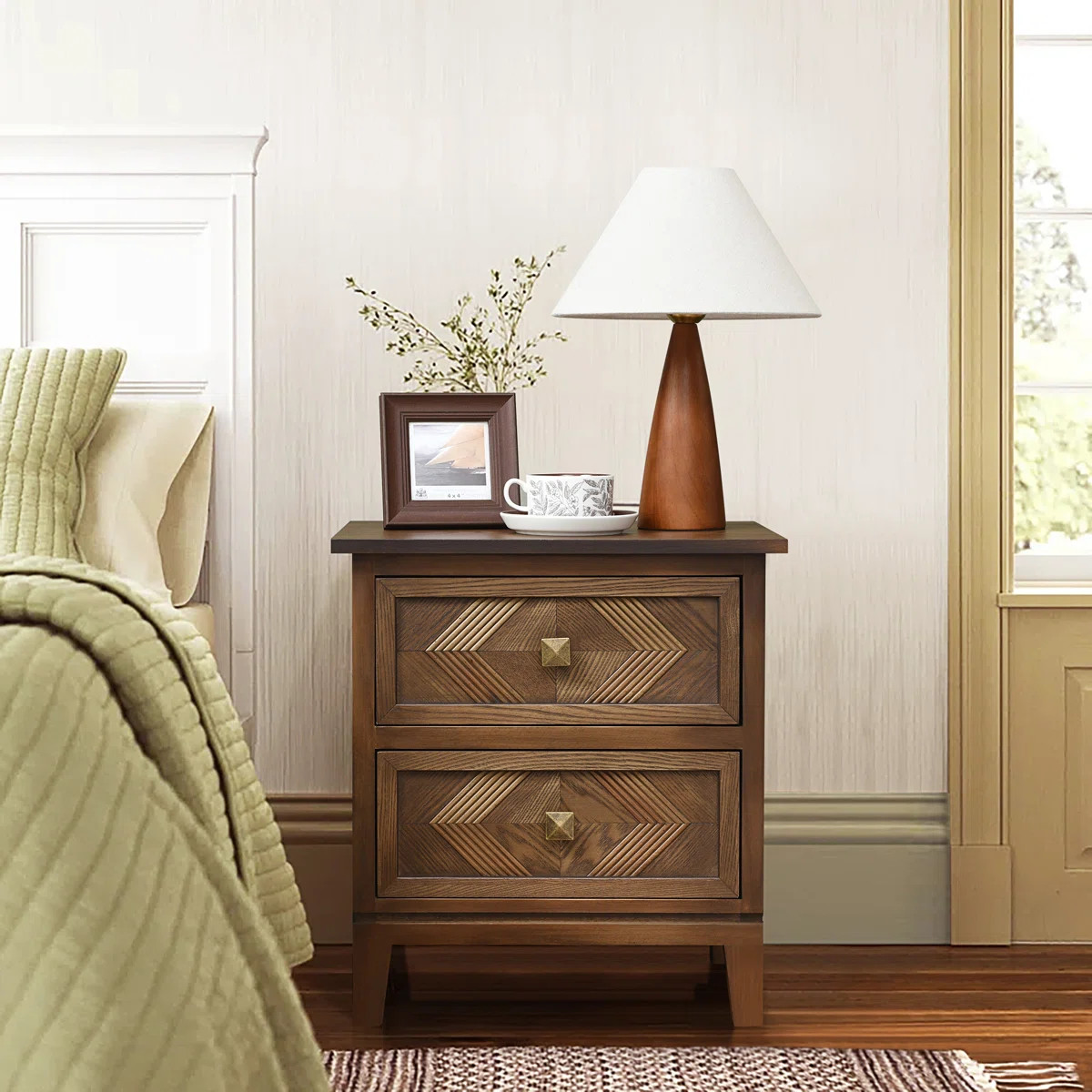 Rustic Brown Vintage Nightstand | Wayfair North America