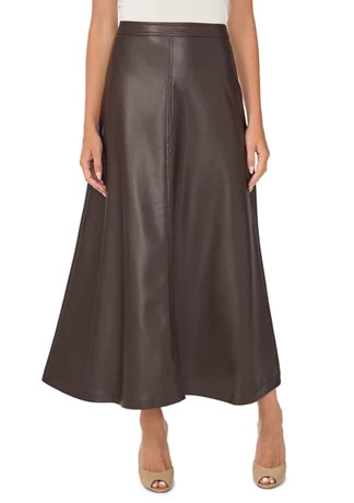 Women's Vegan Leather Midi Skirt | Belk
