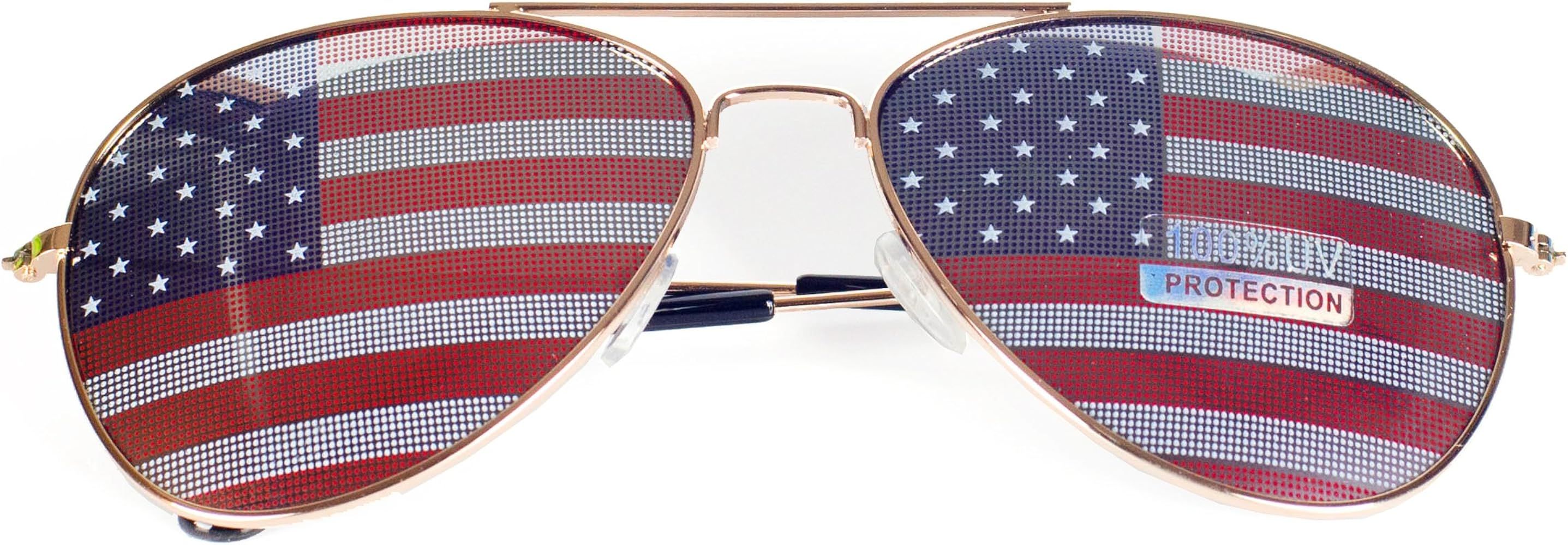 Goson American Flag Mirror Novelty Decorative Sunglasses | Amazon (US)
