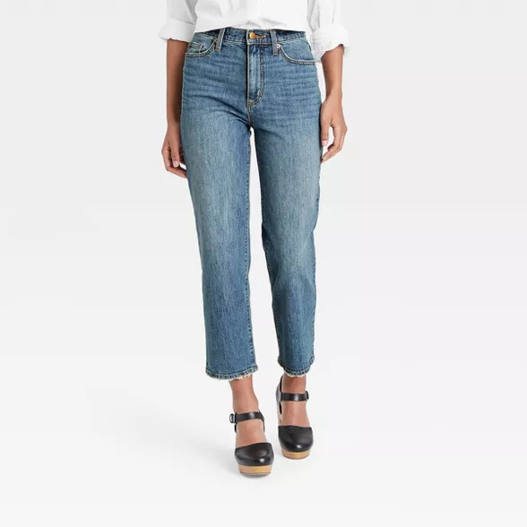 Women's Super-High Rise Vintage Cropped Straight Jeans - Universal Thread™ | Target