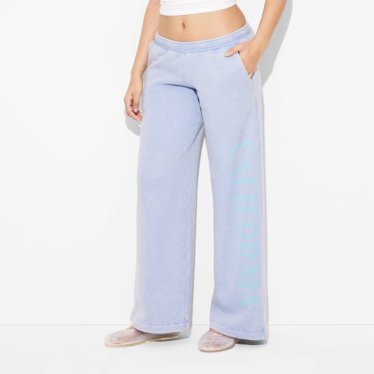 Women's Low-Rise Sweatpants - Wild Fable™ Green Striped 1X | Target