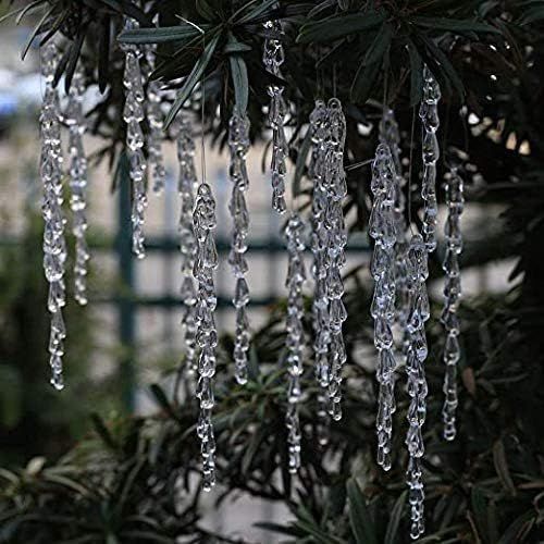 25 pcs icicles Ornament Set - ToBeIT Christmas Decoration Acrylic Clear icicles Set (25pcs icicle... | Amazon (US)