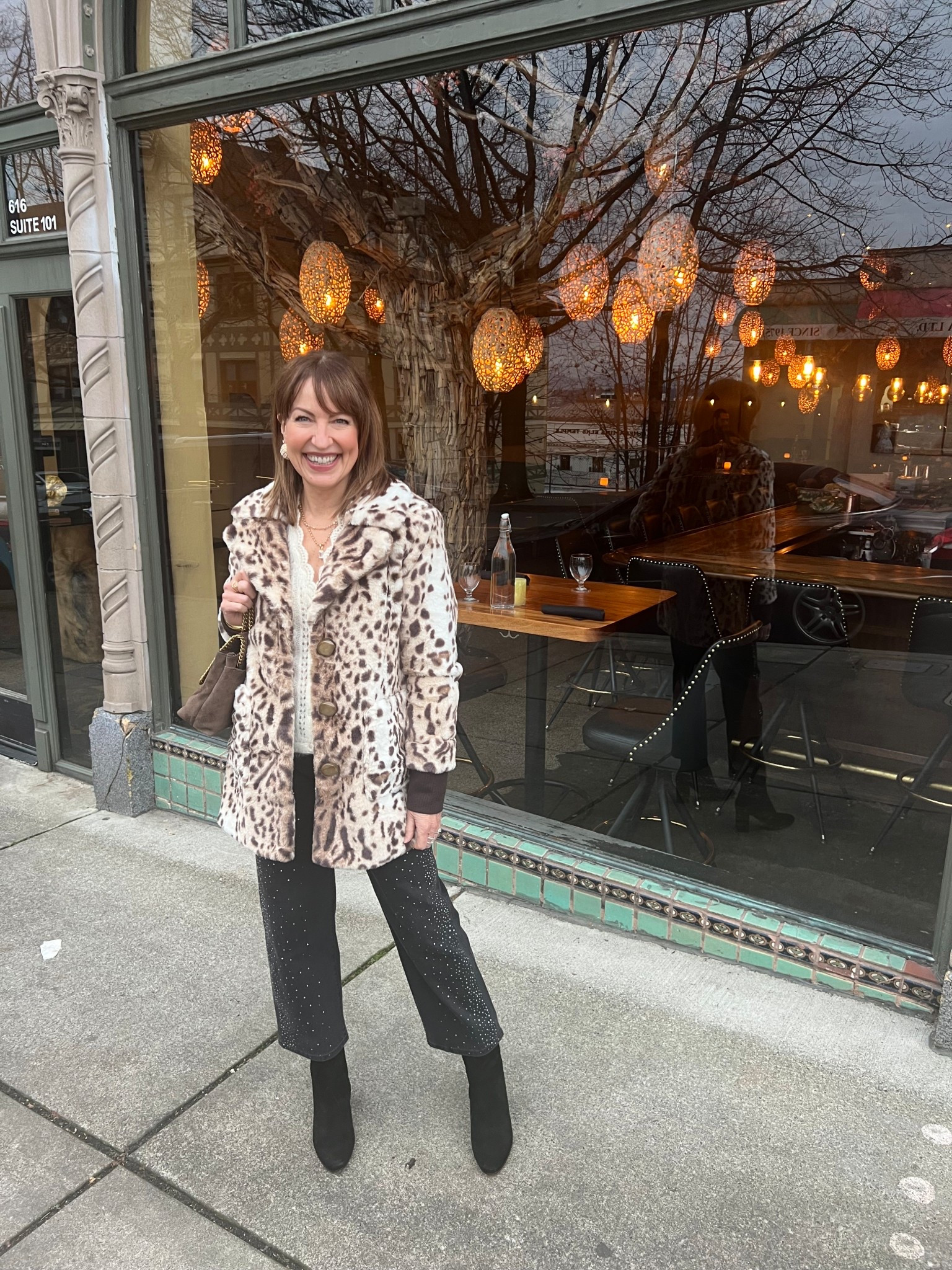 Date night outfit! 

Leopard coat, embellished jeans, Dolce Vita boots, Sezane sweater, Walmart jeans

#LTKootd #LTKOver40 #LTKFindsUnder50