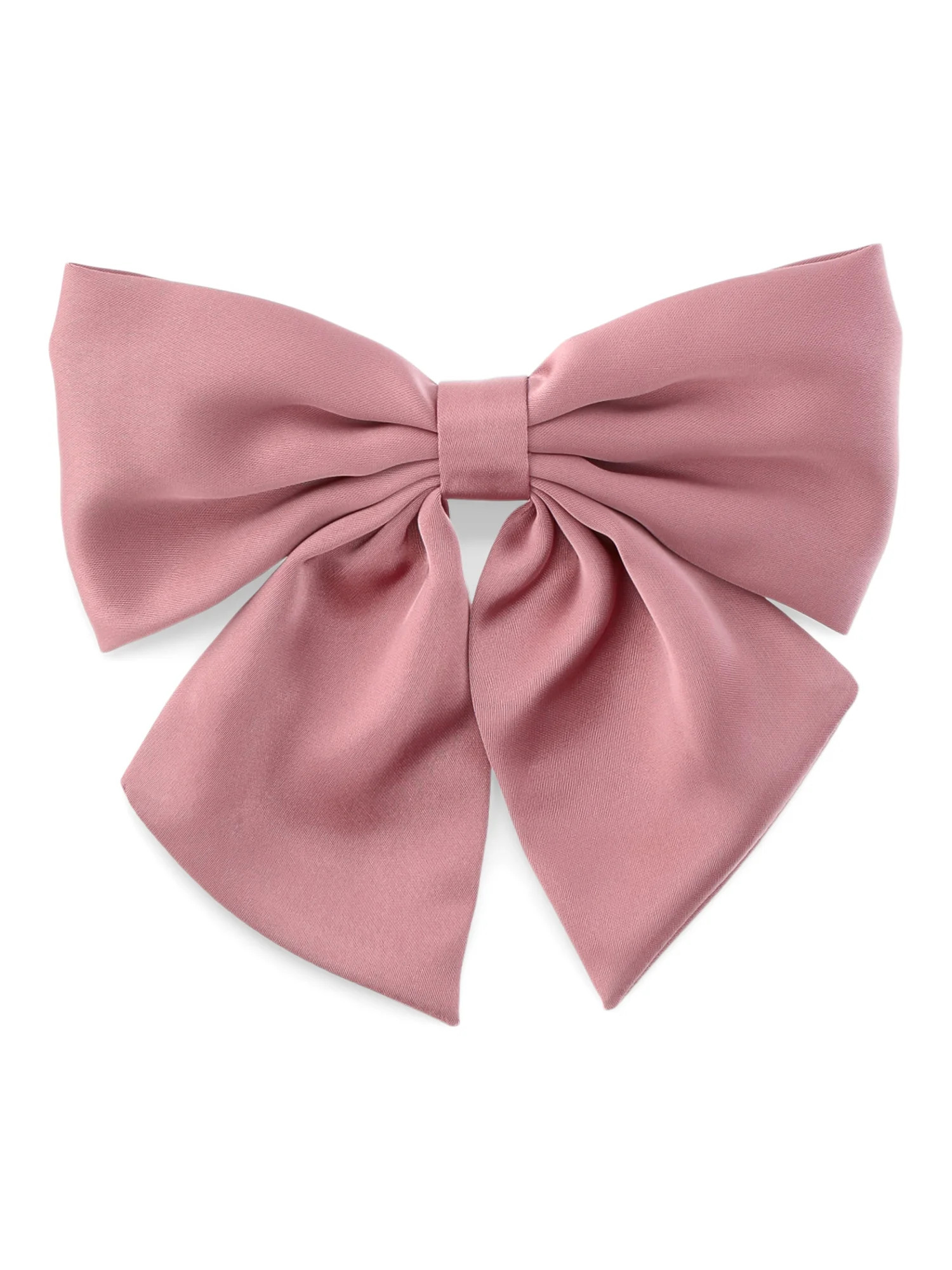 Time and Tru Women's Fabric Bow Hair Barrette, Pink | Walmart (US)