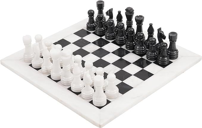 Radicaln Marble Chess Set 15 Inches White and Black Handmade Chess Board Game for Adults - Best C... | Amazon (US)