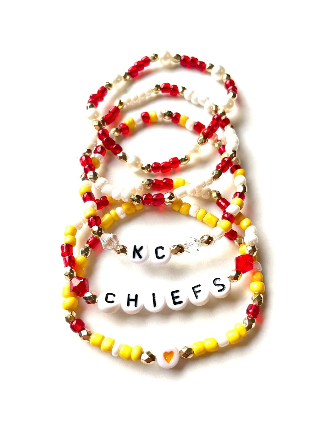 KC Chiefs Friendship Stacking Bracelet Kansas City Chiefs Travis Kelce Patrick Mahomes - Etsy | Etsy (US)
