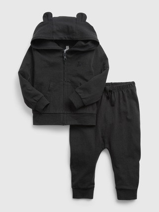 Baby 100% Organic Cotton Bear Hoodie Outfit Set | Gap (US)