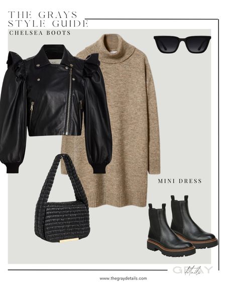 Ways to wear Chelsea boots | date night outfit 

Sweater dress
Leather jacket
Sam Edelman boots
Black bag

#LTKFind #LTKunder100 #LTKstyletip