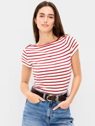 Snug Boat-Neck T-Shirt | Old Navy (US)