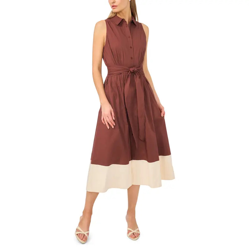 halogen(r) Tie Waist Shirtdress in Rich Black at Nordstrom, Size Large | Nordstrom