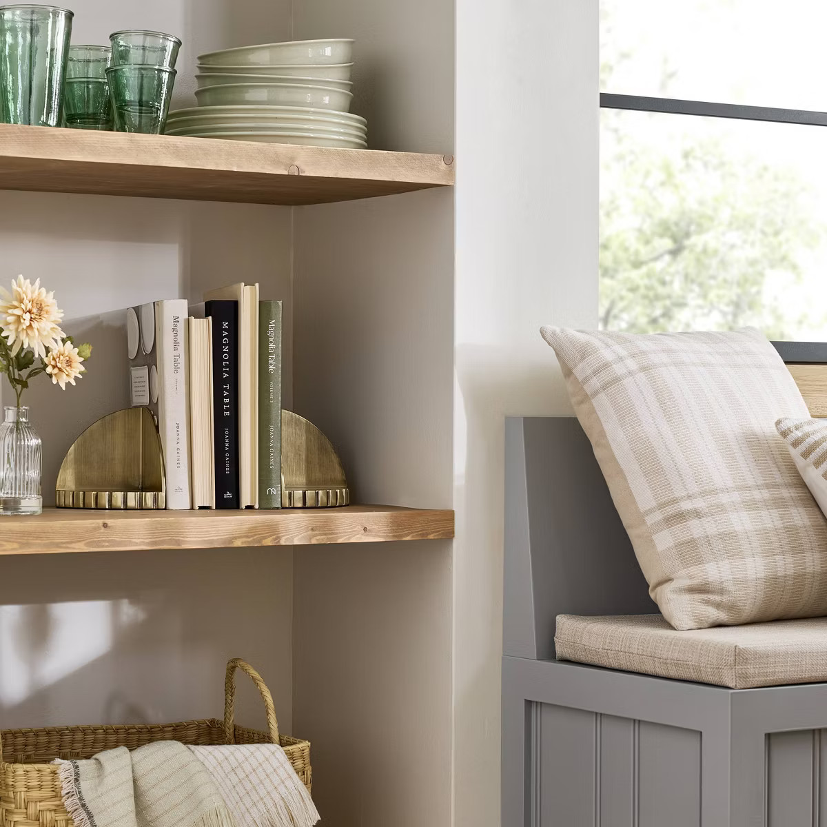 Brass Idler Gear Bookends Antique Finish (Set of 2) - Hearth & Hand™ with Magnolia | Target
