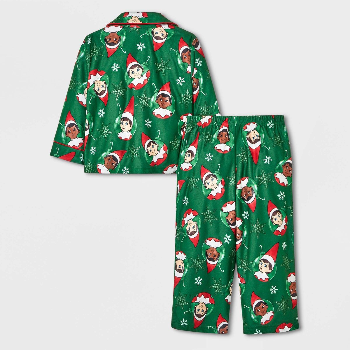 Toddler The Elf on the Shelf Christmas Coat Pajama Set - Green | Target