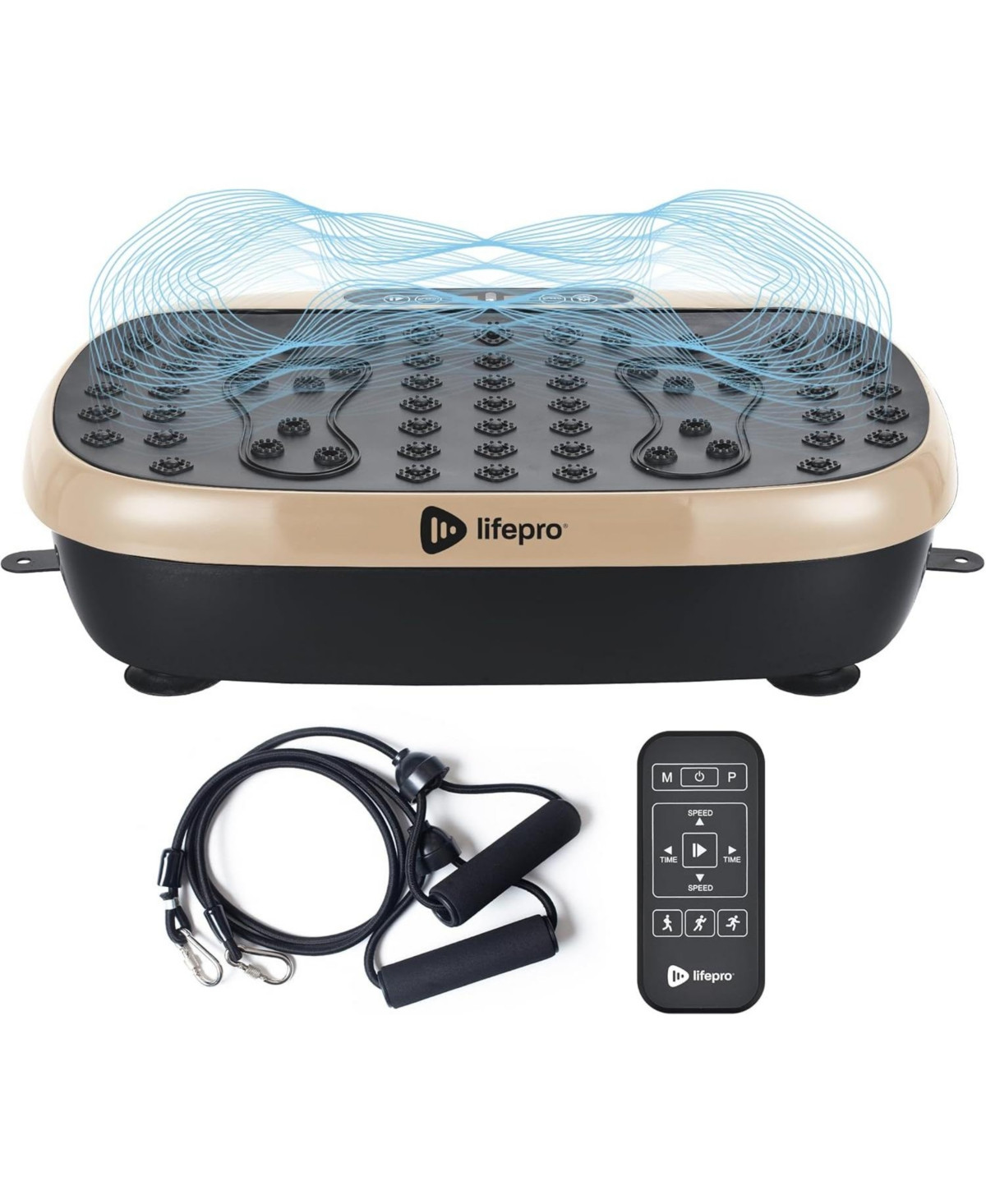 LifePro Mini Vibration Plate Exercise Machine â Full Body Platform for Lymphatic Drainage, Back & Joint Pain Relief - Gold | Macy's