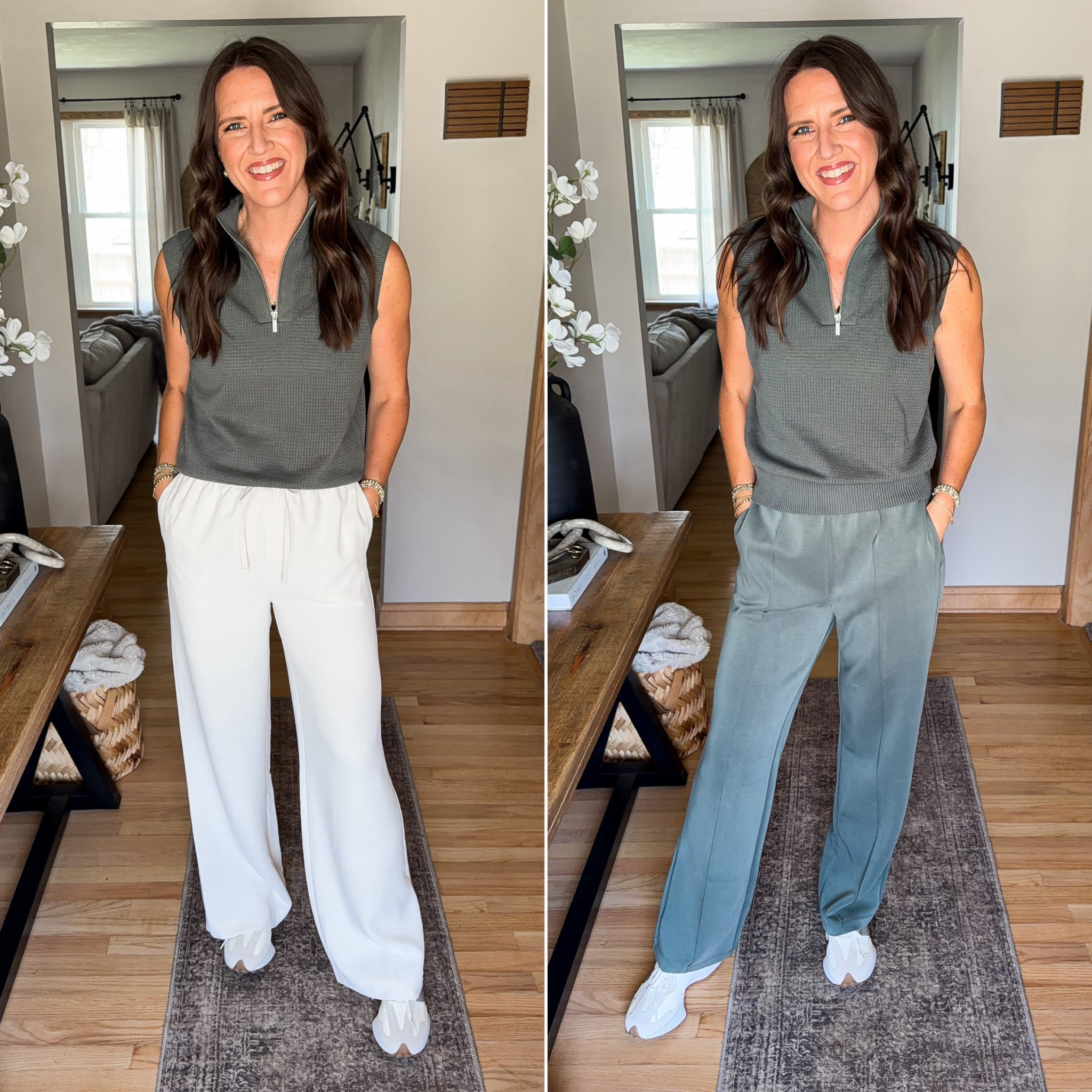 Athleisure style from @Kohl's that will not only be comfortable, but keep you looking stylish as well. Small top and medium long pants. #ad #kohlspartner #kohlsfinds 