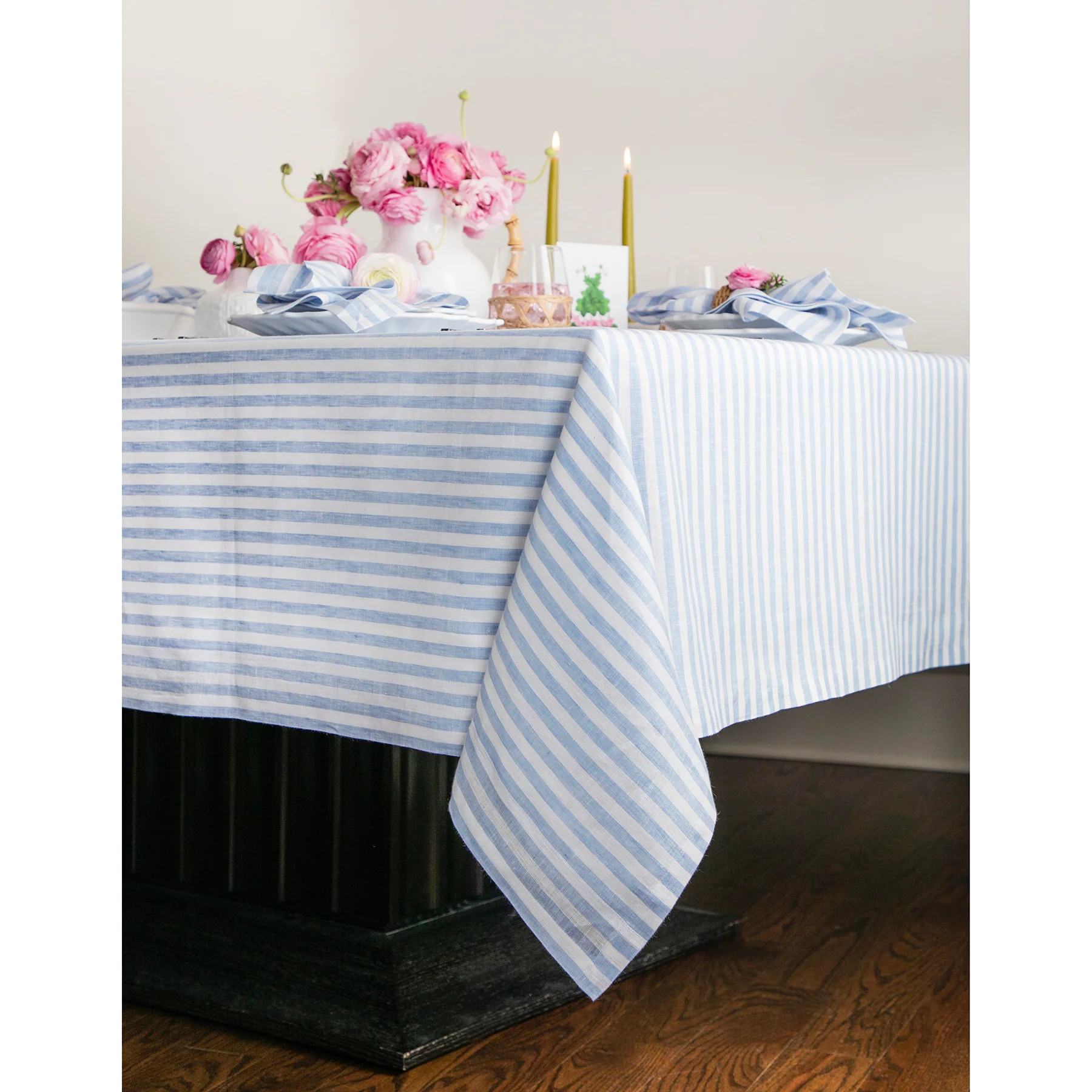 Amalfi Stripe Linen Tablecloth | Solino Home | Solino Home
