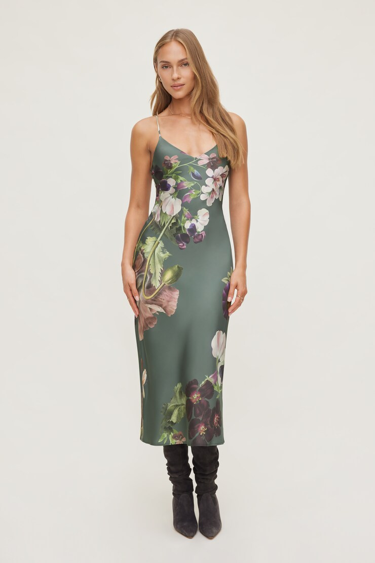 Aimee V Neck Maxi Dress | Dynamite Clothing