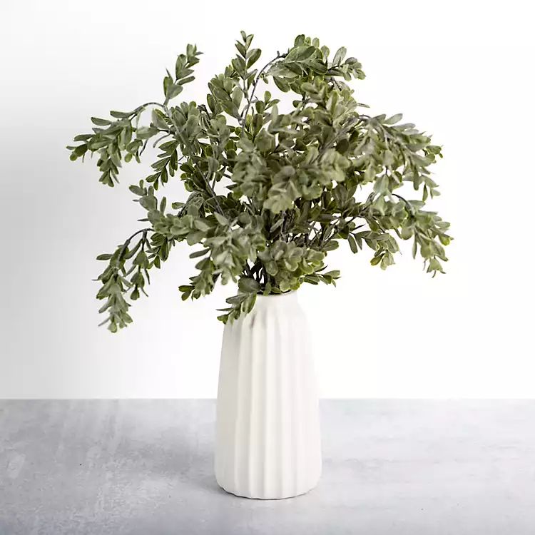 Mixed Greenery Arrangement in White Vase | Kirkland's Home