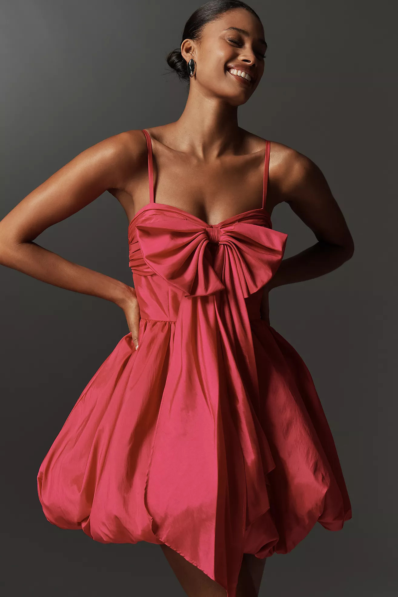 Mac Duggal Bow Bubble Mini Dress | Anthropologie (US)