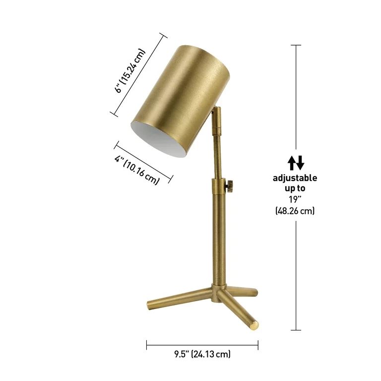 Globe Electric Pratt 18" Matte Brass Desk Lamp, 52097 | Walmart (US)