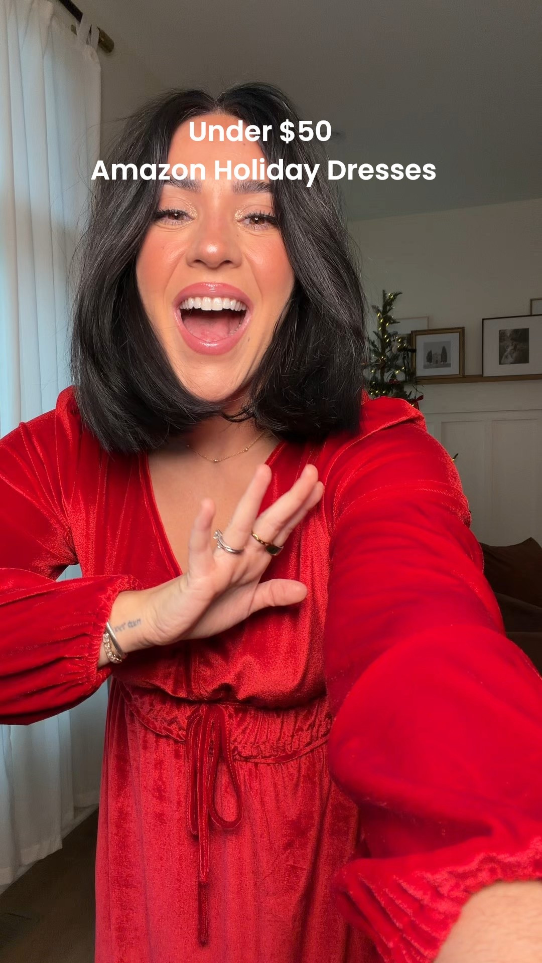 Choose your fave? I’m wearing a size L in all and all are stretchy except the green! I’m 5’4 with long legs and I normally wear a size 10. Holiday party dress ideas for this season of parties and hosting. 

#LTKHoliday #LTKSeasonal #LTKMidsize