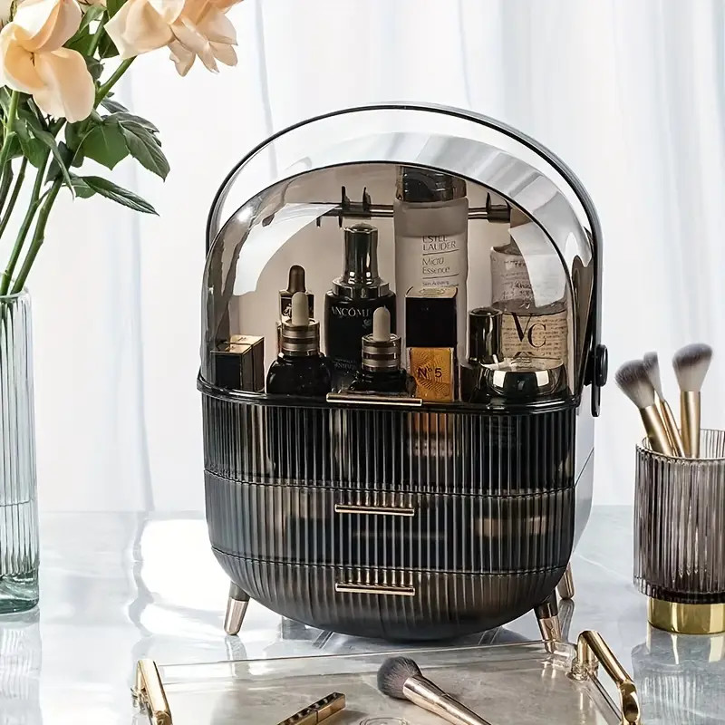 1pc Drawer Type Makeup Storage Rack, Dustproof Desktop Cosmetics Storage Box With Clear Cover, La... | Temu Affiliate Program