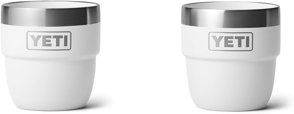 YETI Rambler 4 oz Stackable Cup, Stainless Steel, Vacuum Insulated Espresso/Coffee Cup, 2 Pack | Amazon (US)