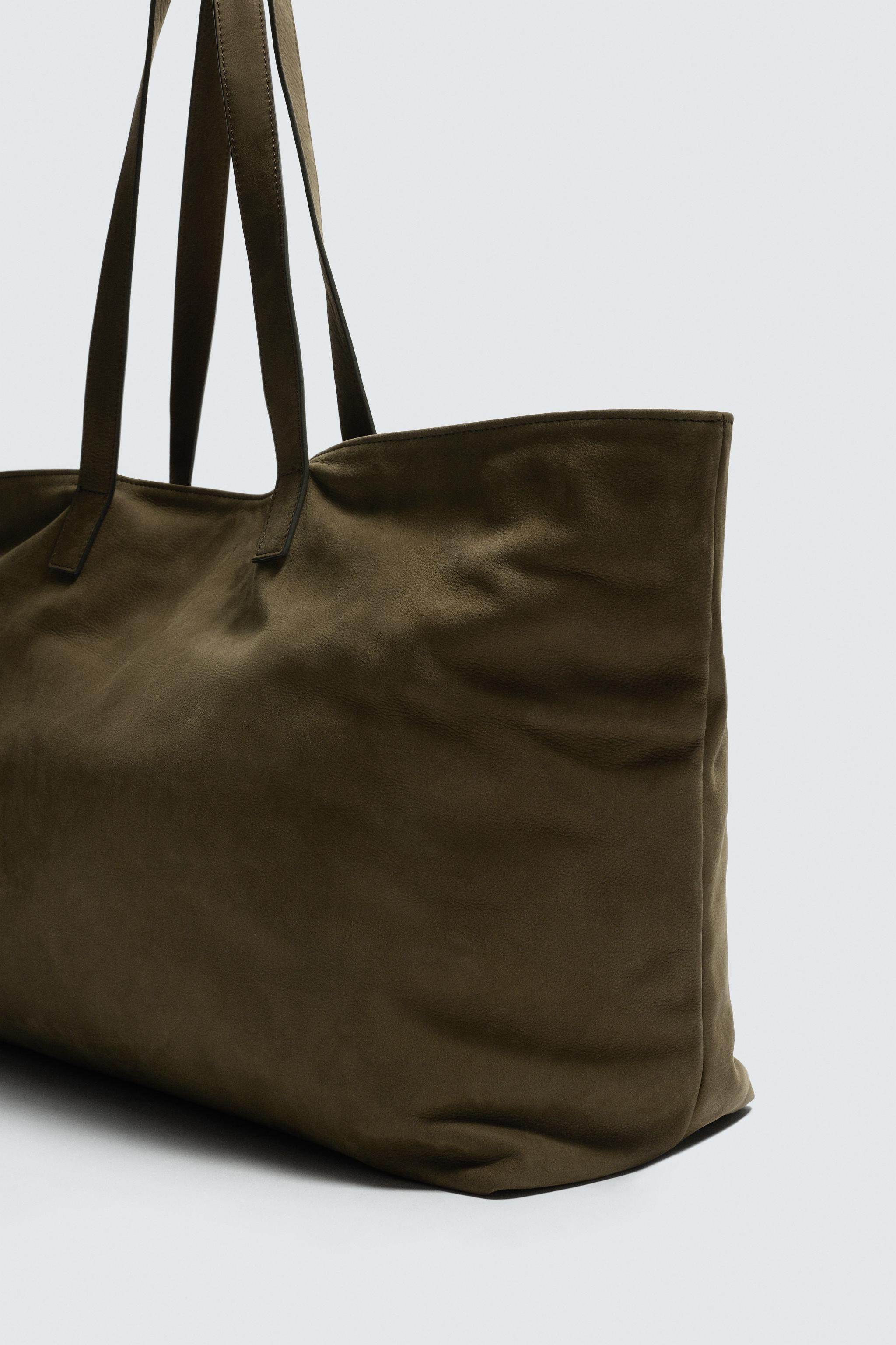 LEATHER SHOPPER BAG | Zara US