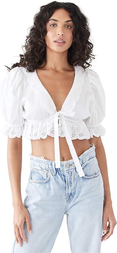 For Love & Lemons Women's Caterina Blouse | Amazon (US)