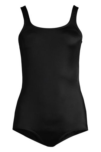 Women's Tummy Control Chlorine Resistant Scoop Neck Soft Cup Tugless Sporty One Piece Swimsuit | Lands' End (US)
