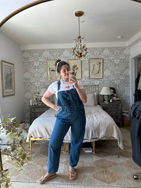 My favorite overalls from free people ziggy overalls wearing size L my graphic tee is Abercrombie size m

#LTKstyletip #LTKmidsize #LTKfindsunder50