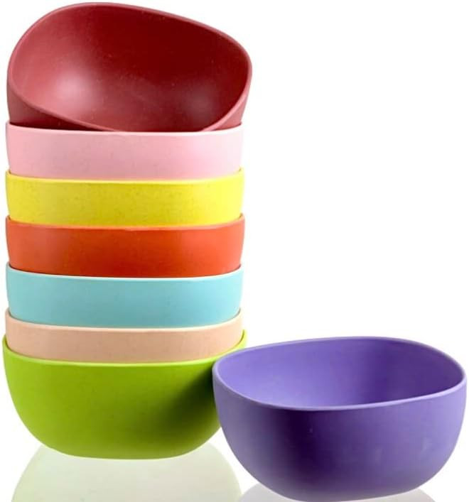 Mini bowls 8 piece set bamboo fiber snack bowls dipping sauces dessert bowls small bowls tiny bow... | Amazon (US)