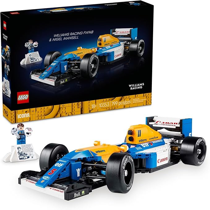 LEGO Icons Williams Racing FW14B & Nigel Mansell F1 Model Car Kit - Building Set for Adults, Ages... | Amazon (US)
