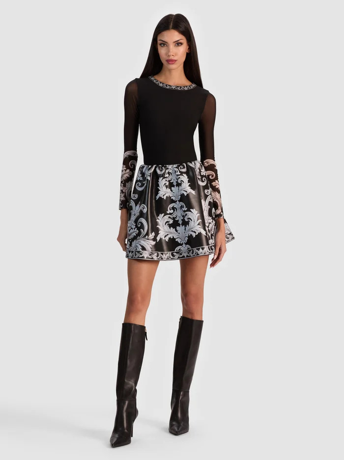 CHARA VEGAN MINI DRESS | Alice + Olivia