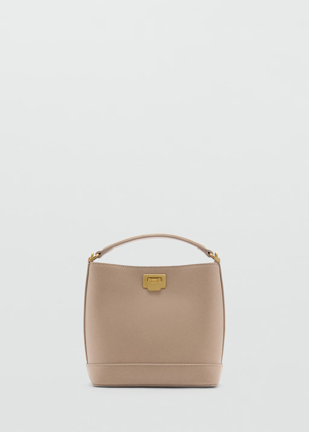 Mini-shopper with rear padlock - Woman | MANGO USA | MANGO (US)