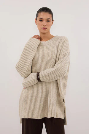 INDIA CREAM MARLE KNIT JUMPER | DISSH