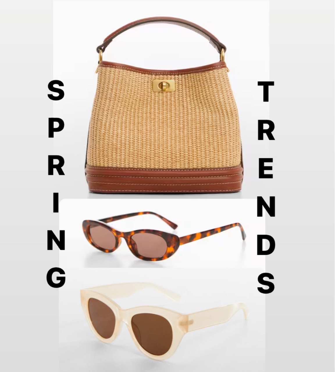 Spring Trends: raffia bags & neutral sunnies

#LTKstyletip #LTKfindsunder100 #LTKSeasonal