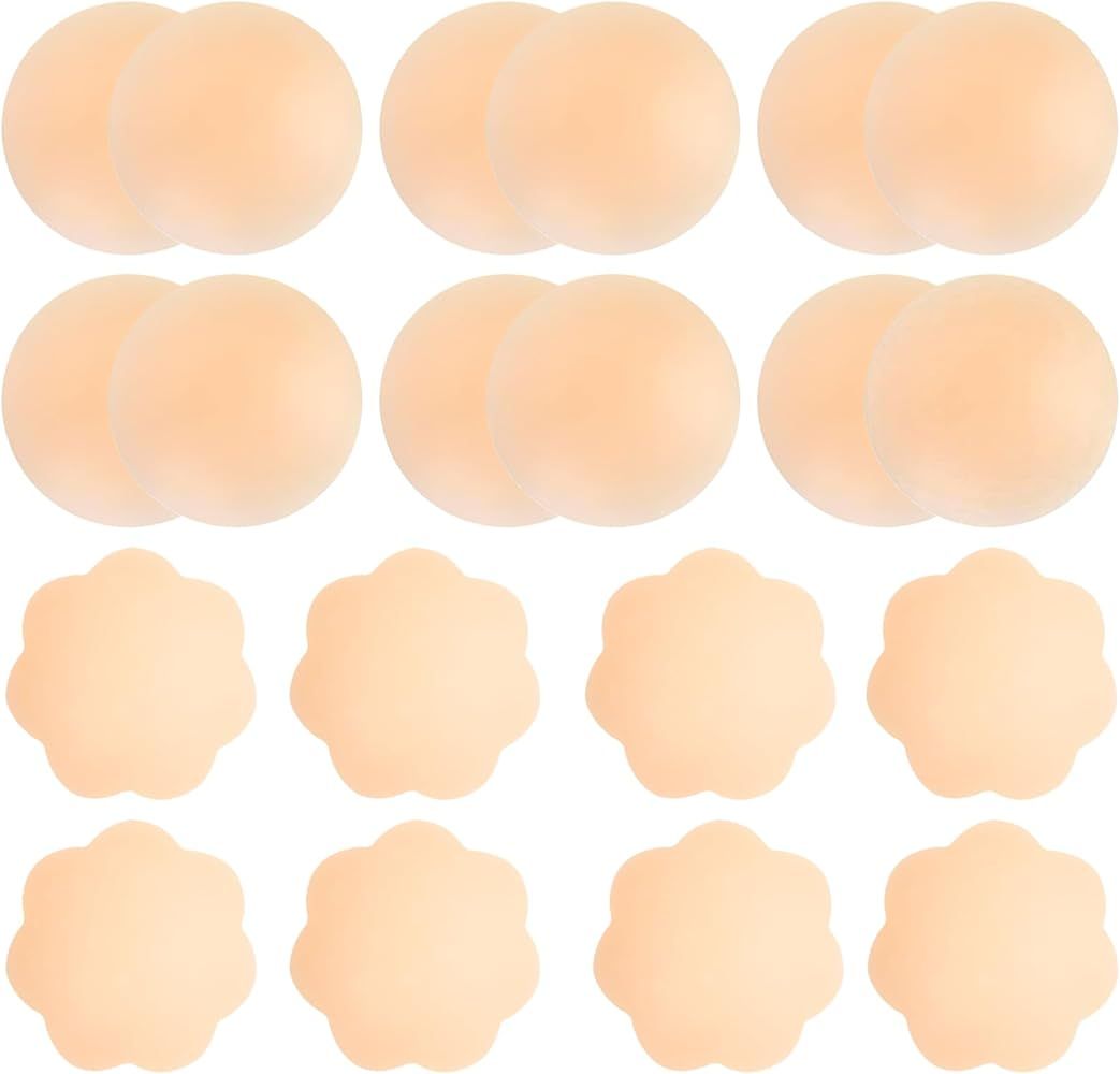 Nunibum 10 Pairs Nipple Covers for Women, Silicone Nipple Pasties Sticky Invisible, Reusable Wate... | Amazon (US)