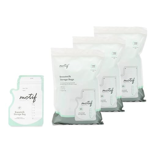 Motif Medical Breastmilk Storage Bags - Freezer Bag w/Easy Pour Spout, Write-On Label - Leak-Proof Double Zipper Milk Bags for Breastmilk - Breastfeeding Mom Gifts (6 oz, 300 Count) | Amazon (US)