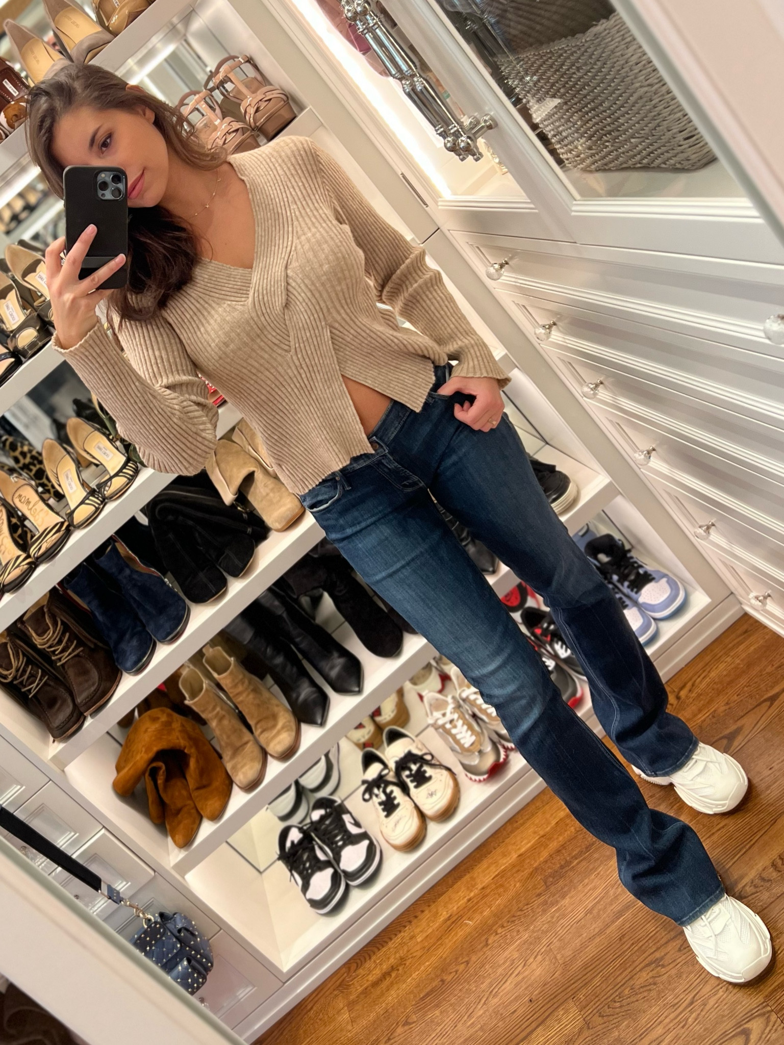 Comfiest jeans I’ve ever worn 😍
Sweater is so comfy and insanely inexpensive ! 

#LTKstyletip #LTKfindsunder50 #LTKfindsunder100