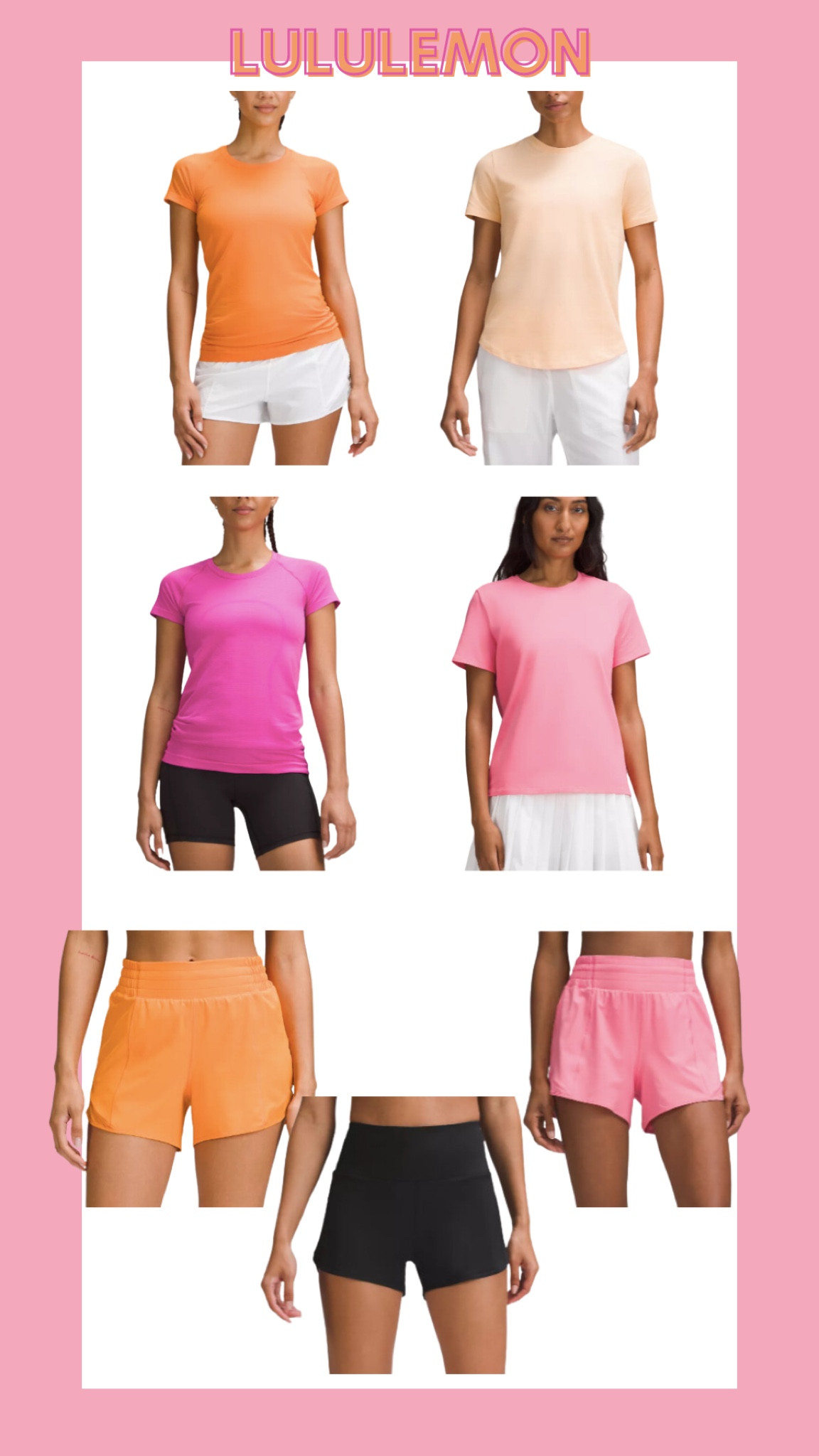 My recent lululemon order. I ordered size 14 in all styles. 

