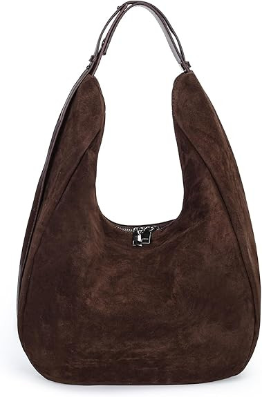 Herald Slouchy Suede Hobo Shoulder Bag for Women, Crescent Crossbody Purse Satchel Tote Handbag w... | Amazon (US)