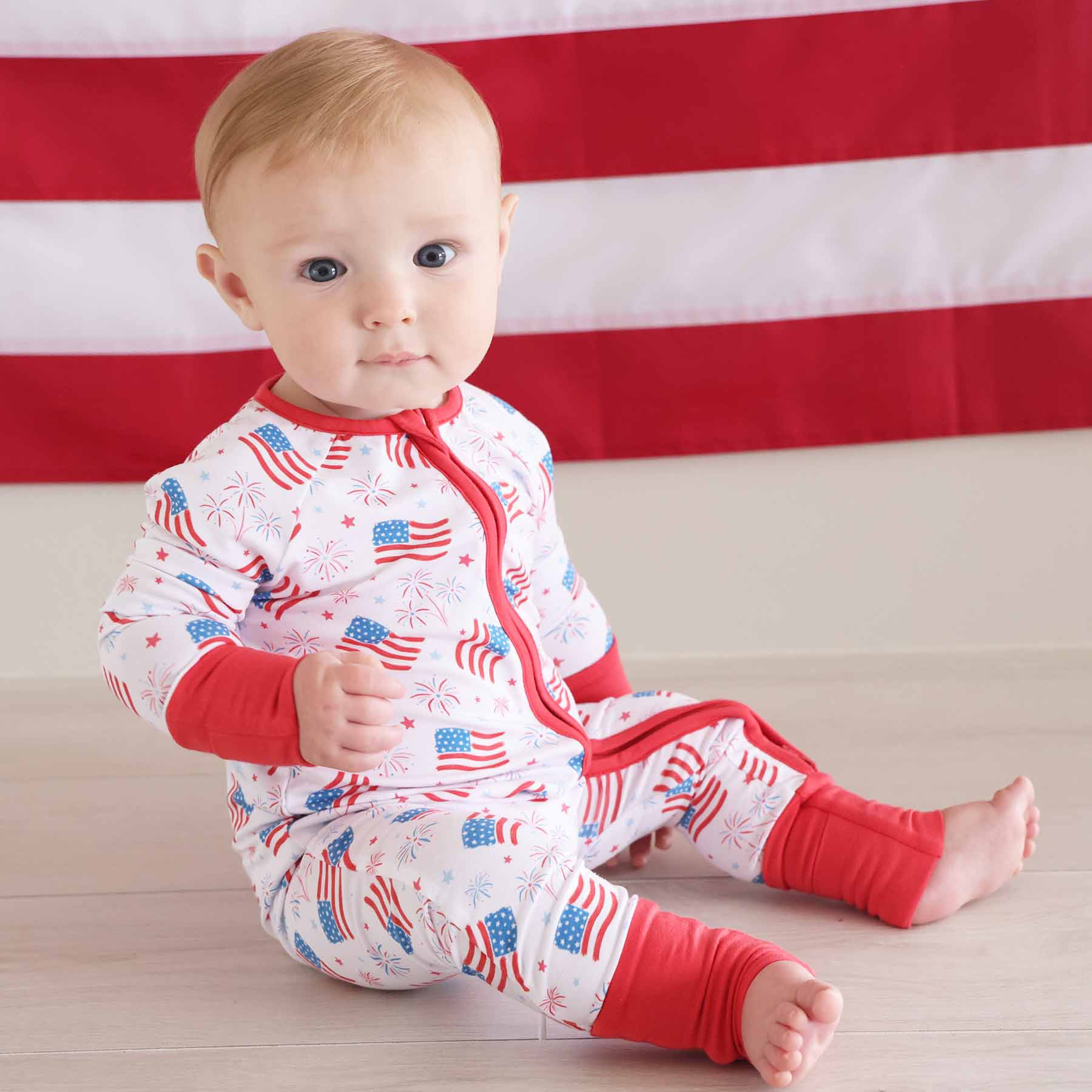 Fireworks & Freedom Convertible Zip Romper | Caden Lane
