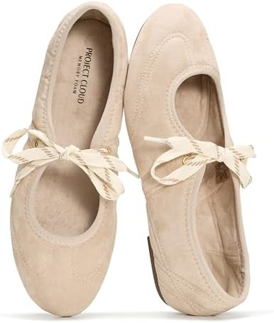 Project Cloud Fashion Mary Jane Shoes Women - Womens Ballet Flats with Memory Foam Insole - Light... | Amazon (US)