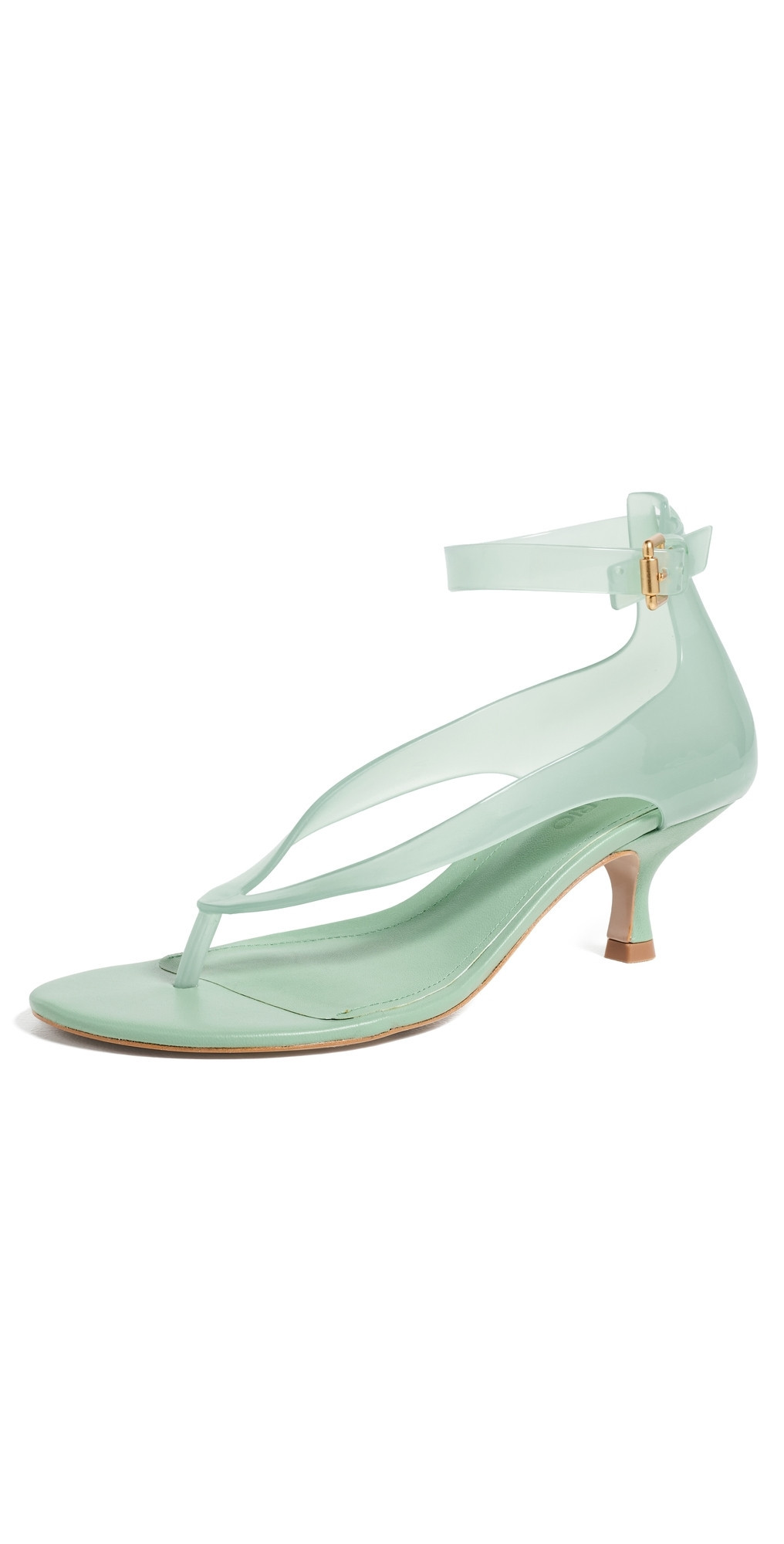 FARM Rio Jelly Kitten Heel Sandals Dusty Green 8 | Shopbop