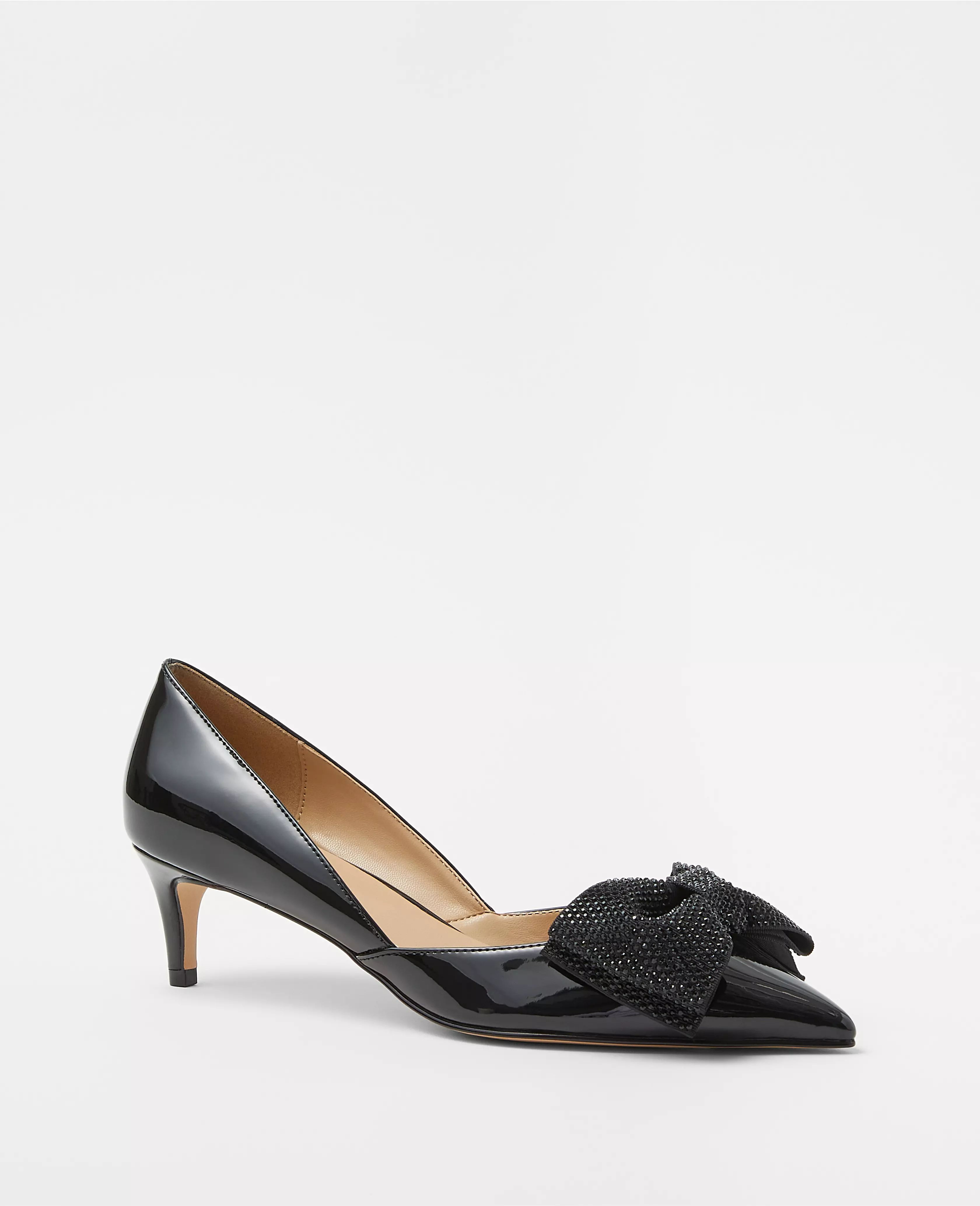 Crystal Bow D'Orsay Patent Pumps | Ann Taylor (US)