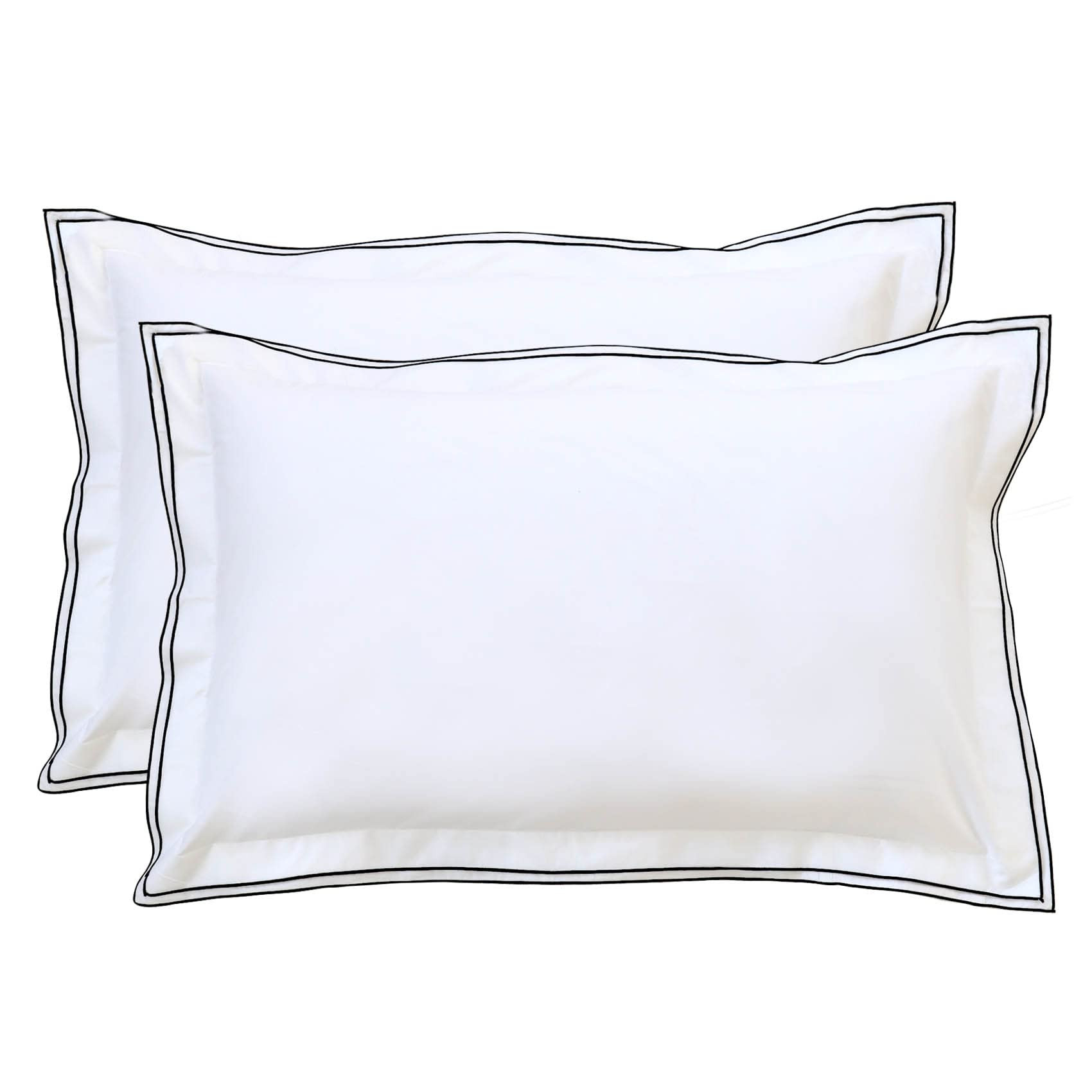 Set of 2 Elegant Embroidery Pillowcases, King Size, 100% Cotton - White Good Feeling Shams, Elega... | Amazon (US)